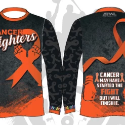 All The Way Live Designs Cancer Fighters Long Sleeve Jersey Men