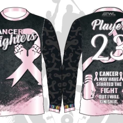 All The Way Live Designs Cancer Fighters Long Sleeve Jersey Men