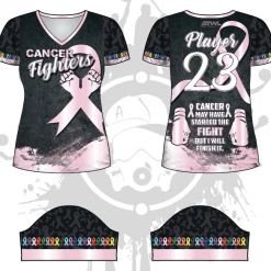 All The Way Live Designs Themes Cancer Fighters Women's Jersey