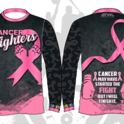 All The Way Live Designs Cancer Fighters Long Sleeve Jersey Men