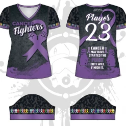 All The Way Live Designs Themes Cancer Fighters Women's Jersey
