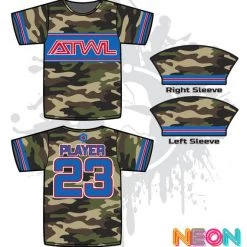 All The Way Live Designs Army Camo Tron Mens Full-Dye Jersey