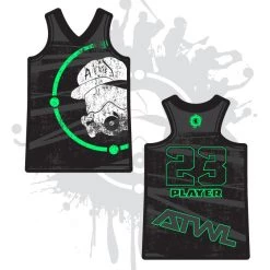 All The Way Live Designs Distressed Women's Racerback Full Dye Jersey