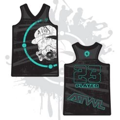 All The Way Live Designs Distressed Women's Racerback Full Dye Jersey