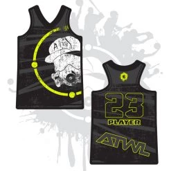 All The Way Live Designs Distressed Women's Racerback Full Dye Jersey