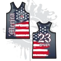 All The Way Live Designs USA Pride Star Spangle Women's Racer Back Full Dye Jersey