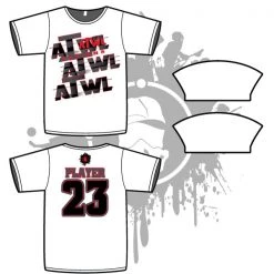 All The Way Live Designs Repeat Design Mens White Sub Dye Jersey