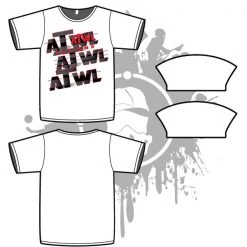 All The Way Live Designs Repeat Design Mens White Sub Dye Jersey