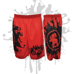 ATWL Clearance Splatter Splash Mens Full Dye Shorts Red/Black
