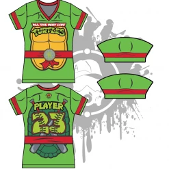 All The Way Live Designs Cowabunga Turtles Womens Full Dye Jersey