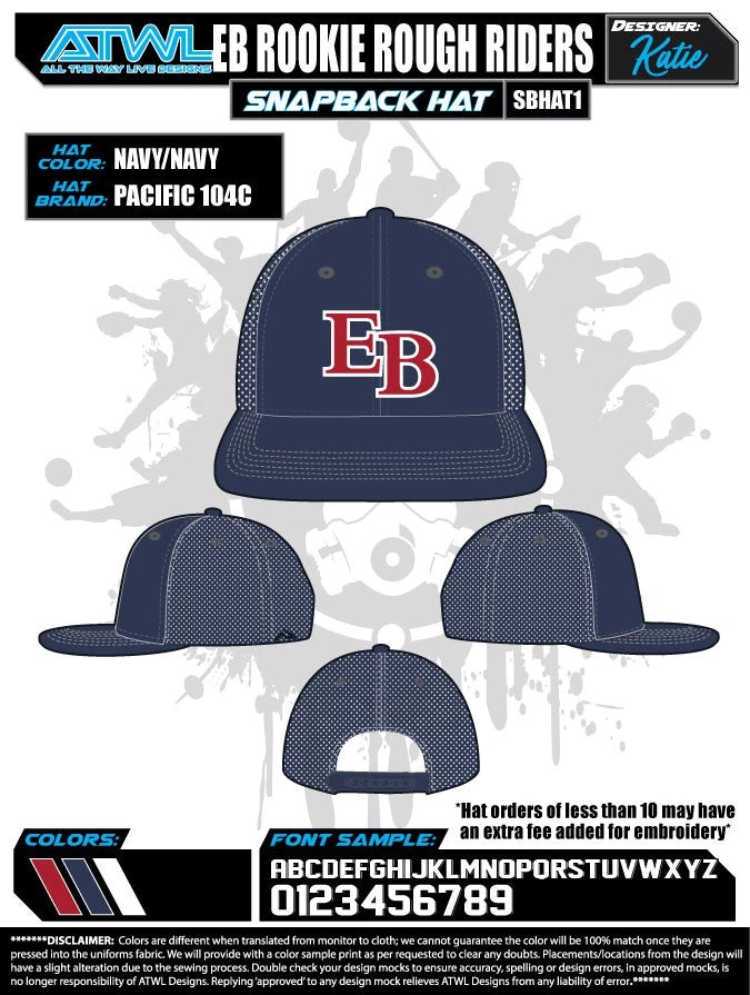 All The Way Live Designs EastBay Spring League 2021 Baseball Hat 27 All The Way Live Designs EastBay Spring League 2021 Baseball Hat