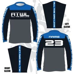 All The Way Live Designs Men Parallel Long Sleeve Jersey