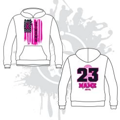 All The Way Live Designs Pink Flag Sub Dye Hoodie
