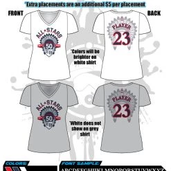 All The Way Live Designs East Bay All Stars Womens Sub Dye Jerseys