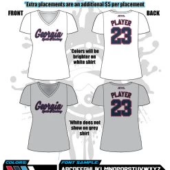 All The Way Live Designs Goergia Sports Academy Georgia Sports Academy Womens Sub Dye Jerseys