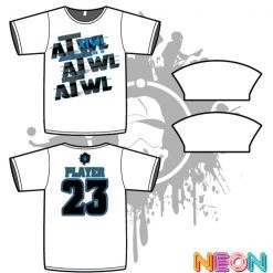 All The Way Live Designs Repeat Design Mens White Sub Dye Jersey