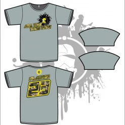 All The Way Live Designs ALL THE WAY LIVE SPLASH MASK CAMO/NEON YELLOW On MEN'S GREY SUB DYE JERSEY