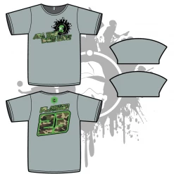 All The Way Live Designs Splash Mask Mens Grey Sub Dye Jersey Camo/Neon Green