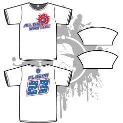 All The Way Live Designs Splash Mask Mens White Sub Dye Jersey Merica Red/White/Blue