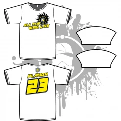 All The Way Live Designs Splash Mask Mens White Sub Dye Jersey Neon Yellow/Black