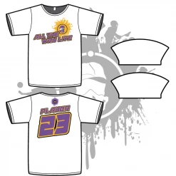 All The Way Live Designs Splash Mask Mens White Sub Dye Jersey Purple/Gold