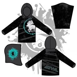 All The Way Live Designs Hoodies DISTRESSED GAS MASK HOODY