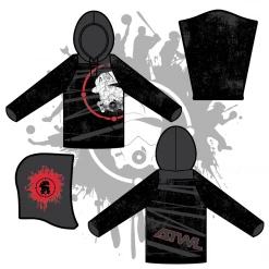 All The Way Live Designs Hoodies DISTRESSED GAS MASK HOODY