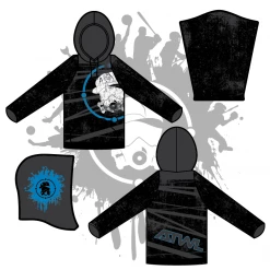 All The Way Live Designs Hoodies DISTRESSED GAS MASK HOODY