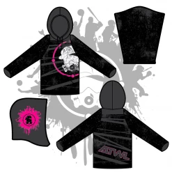 All The Way Live Designs Hoodies DISTRESSED GAS MASK HOODY