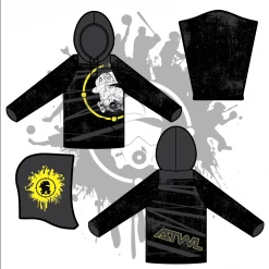 All The Way Live Designs Hoodies DISTRESSED GAS MASK HOODY