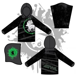 All The Way Live Designs Hoodies DISTRESSED GAS MASK HOODY