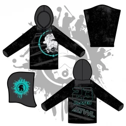 All The Way Live Designs Hoodies DISTRESSED GAS MASK HOODY