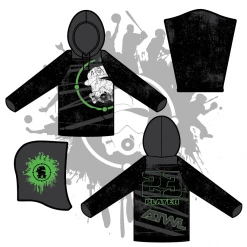 All The Way Live Designs Hoodies DISTRESSED GAS MASK HOODY