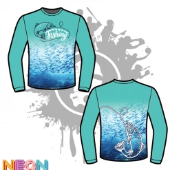 All The Way Live Designs Gone Fishing Mens Full Dye Jersey Long Sleeve