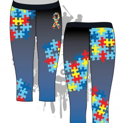 All The Way Live Designs Autism Awareness Womens Leggings
