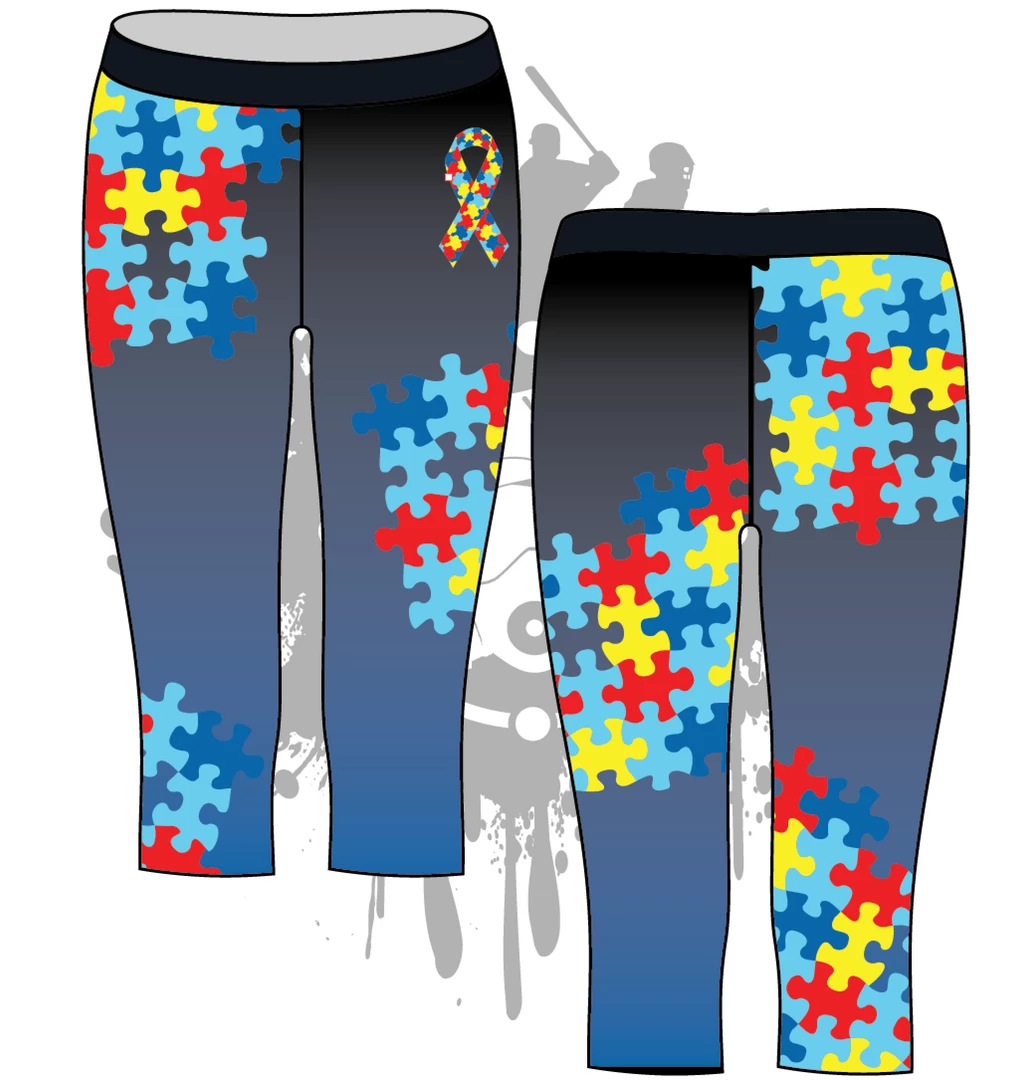 All The Way Live Designs Autism Awareness Womens Leggings 4 All The Way Live Designs Autism Awareness Womens Leggings