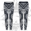 All The Way Live Designs Bandana Womens Leggings: 2-color (7 Colors Available)