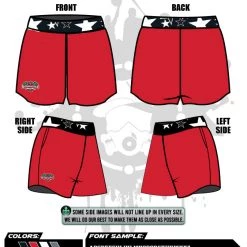 All The Way Live Designs 2022 Bloomingdale All Stars Full Dye Red Womens Shorts Bloomingdale All Stars 2022