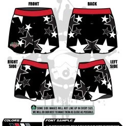 All The Way Live Designs Bloomingdale All Stars 2022 2022 Bloomingdale All Stars Full Dye Black Womens Shorts