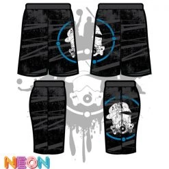 All The Way Live Designs Men DISTRESSED GAS MASK SHORTS