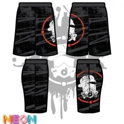 All The Way Live Designs Men DISTRESSED GAS MASK SHORTS