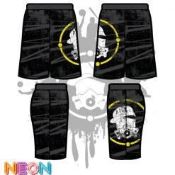 All The Way Live Designs Men DISTRESSED GAS MASK SHORTS