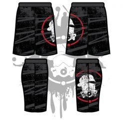 All The Way Live Designs Men DISTRESSED GAS MASK SHORTS
