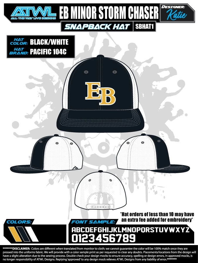 All The Way Live Designs EastBay Spring League 2021 Baseball Hat 31 All The Way Live Designs EastBay Spring League 2021 Baseball Hat