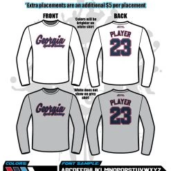 All The Way Live Designs Georgia Sports Academy Mens Long Sleeve Sub Dye Jerseys Goergia Sports Academy