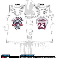 All The Way Live Designs East Bay All Stars Sub Dye Womens Racerback