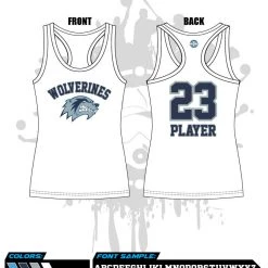 All The Way Live Designs Wolverines Sub Dye Womens Racerback Fishhawk Wolverines