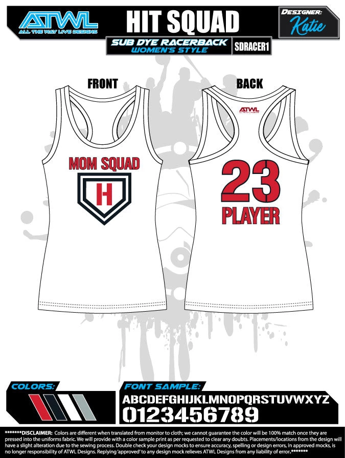 All The Way Live Designs Hit Squad Sub Dye Racerback 3 All The Way Live Designs Hit Squad Sub Dye Racerback