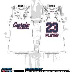 All The Way Live Designs Goergia Sports Academy Georgia Sports Academy Sub Dye Womens Racerback