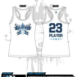 All The Way Live Designs Fishhawk All Stars Sub Dye Womens Racerback Fishhwak All Stars